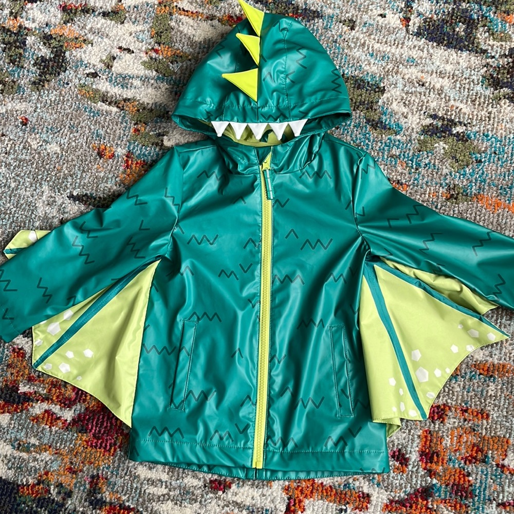 Toddler Rain Coat Dinosaur (Pterodactyl) with wings